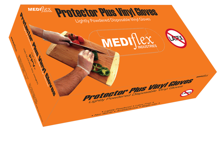 Protector Plus Pdr Clear Vinyl Glove Medium 4.5g Disp.100x10/ctn